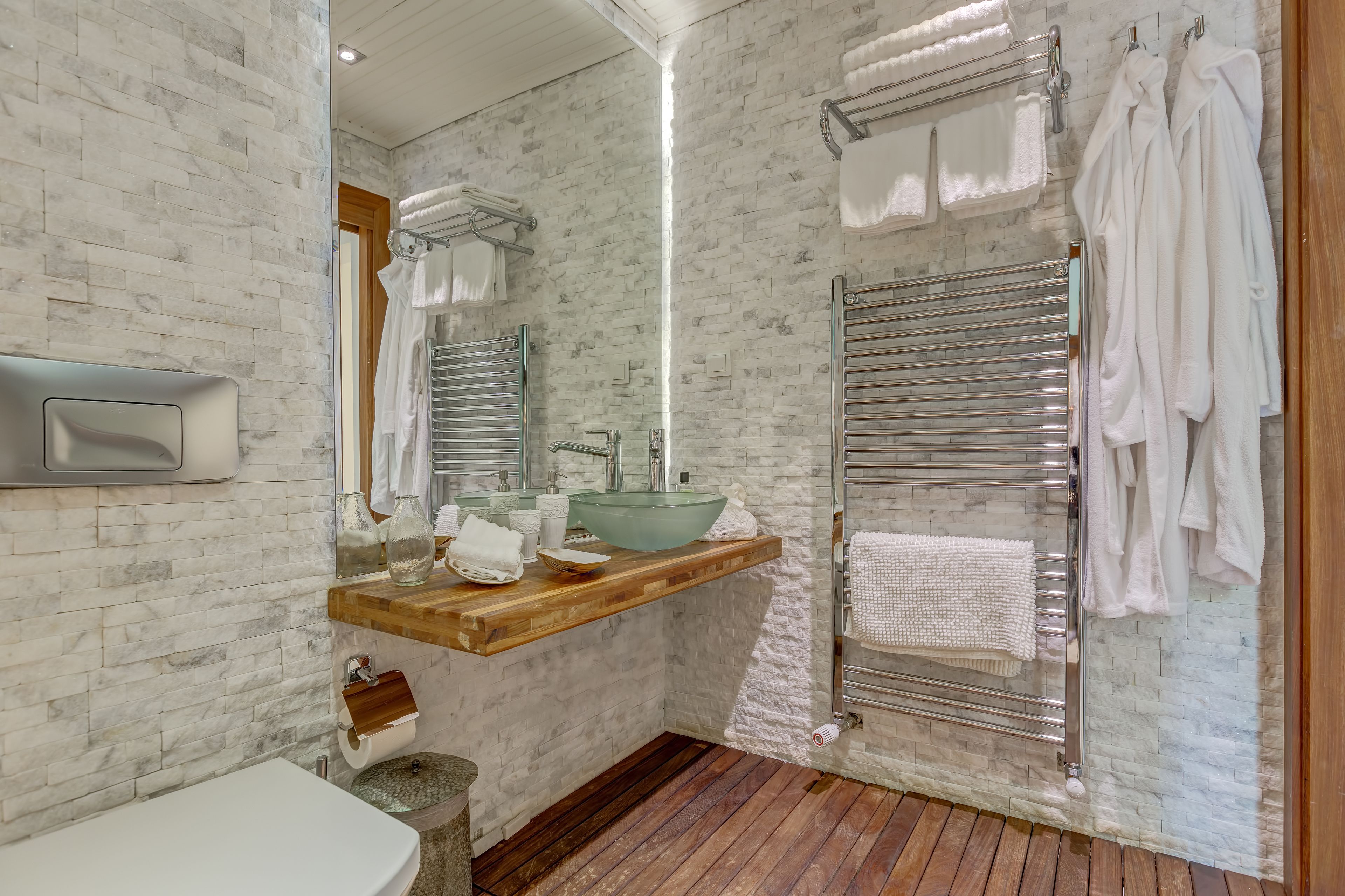 shower, rainfall showerhead, designer toiletries, hair dryer