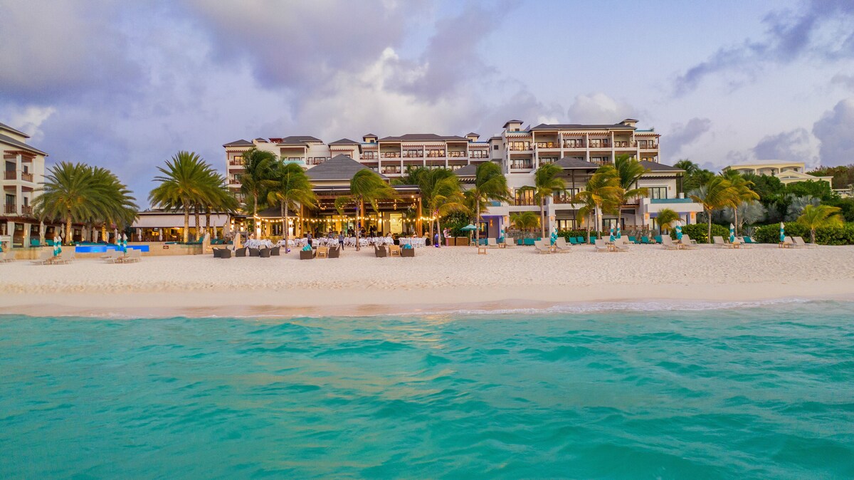 On the beach, white sand