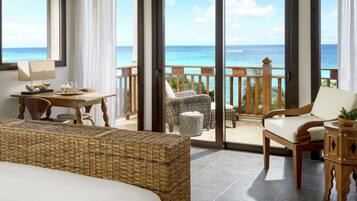 Habitación, 1 cama King size, vista al océano | Sábanas italianas Frette, ropa de cama de alta calidad y minibar