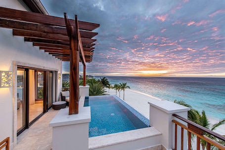 Presidential Suite, 3 Bedrooms, Oceanfront | Living area | LED TV