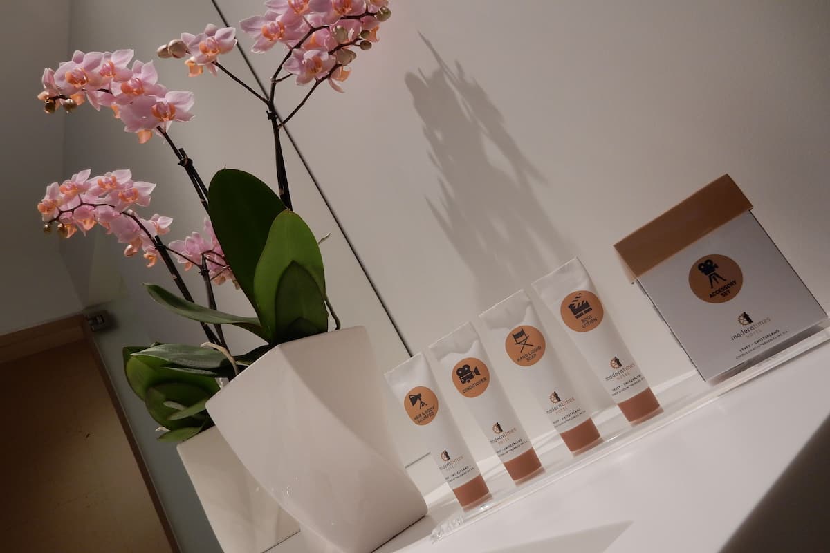 free toiletries, hair dryer, towels, shampoo