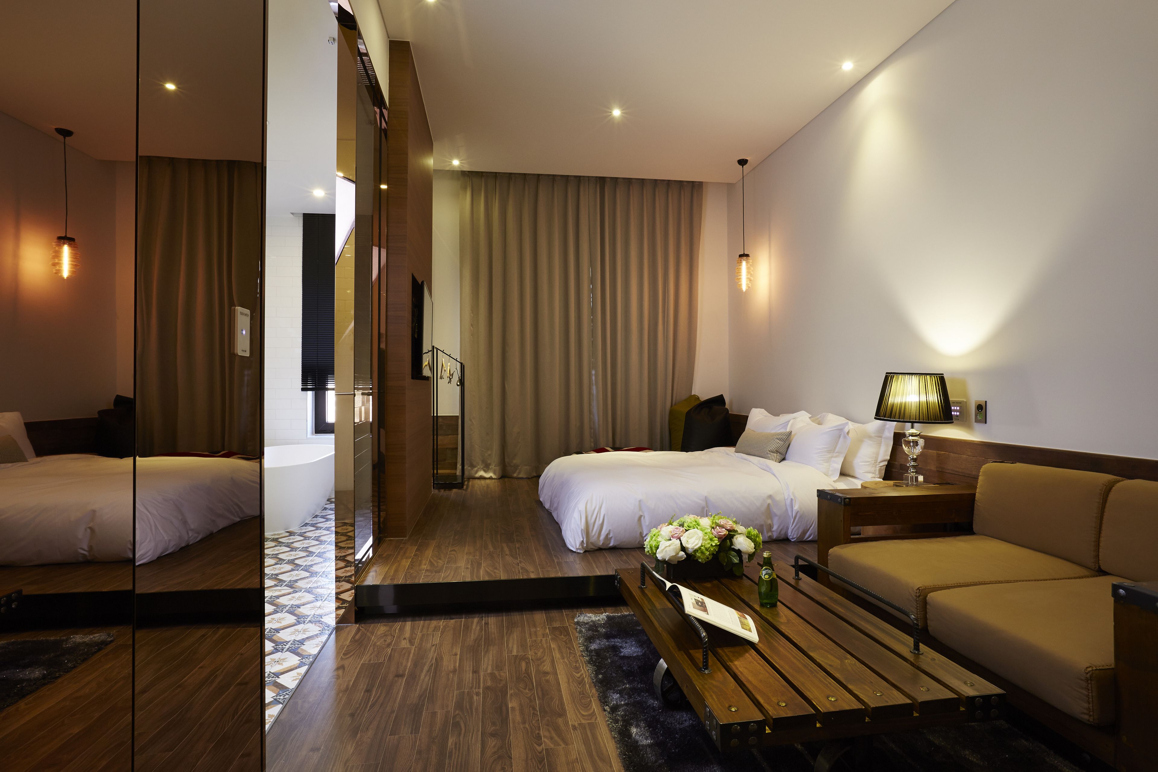premium double room | premium bedding, down duvets, memory-foam beds, minibar