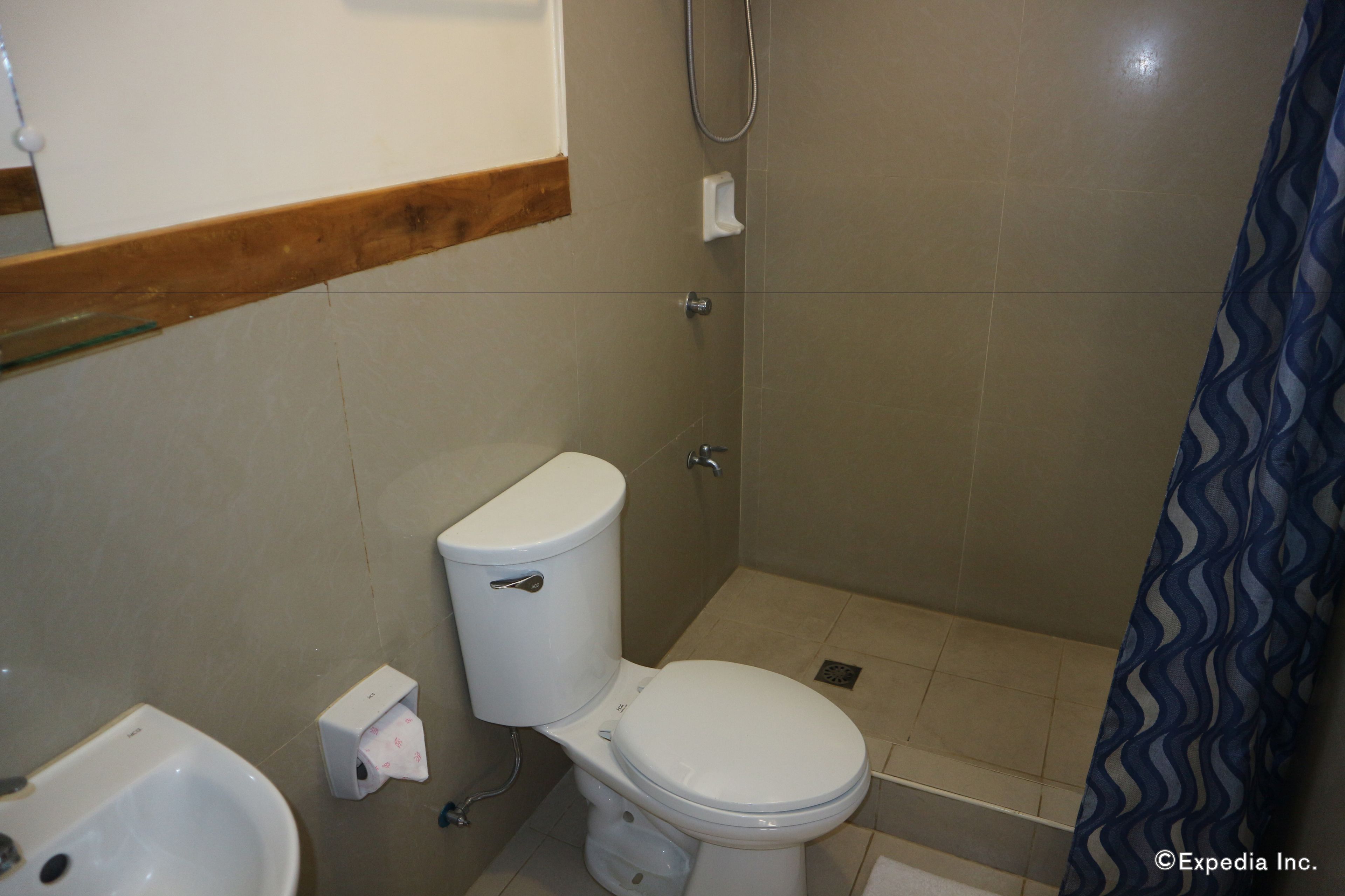 standard double room | bathroom | shower, free toiletries, towels