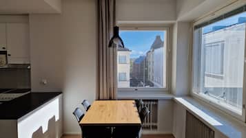 Basic Apartment | Private kitchen | Full-size fridge, microwave, stovetop, dishwasher