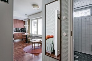 Studio (Apartment for One) | Desk, iron/ironing board, free WiFi, bed sheets - Forenom Serviced Apartments Espoo Tapiola (Espoo)