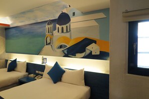 Chambre Quadruple, pas de fenêtre (305) | Wi-Fi gratuit, draps fournis