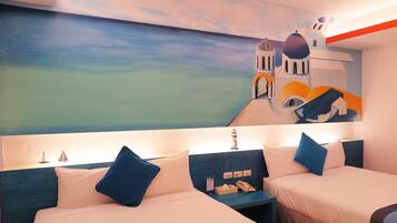 Habitación cuádruple, sin ventanas (305) | Wifi gratis y ropa de cama