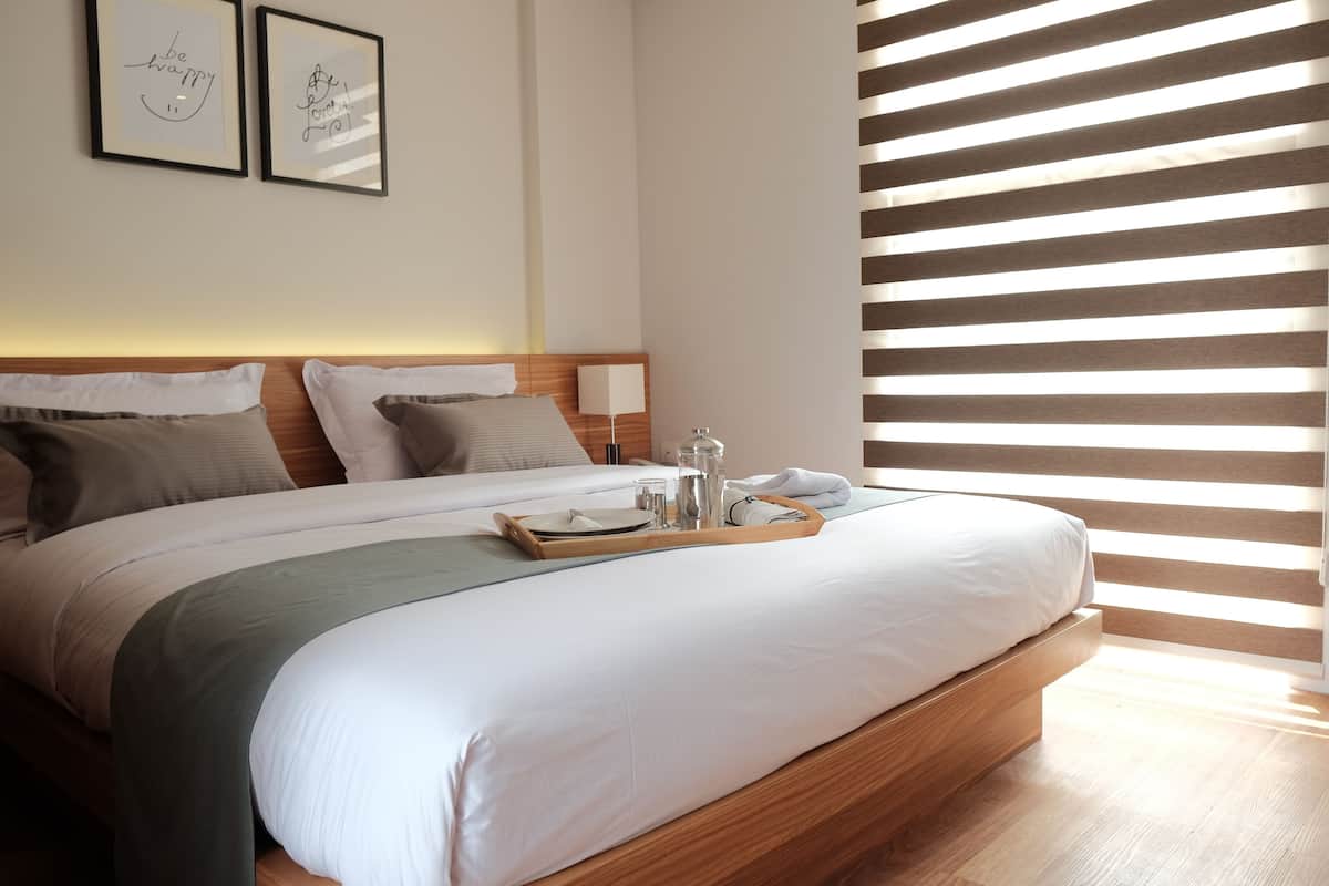 superior room, 1 king bed | premium bedding, in-room safe, desk, soundproofing