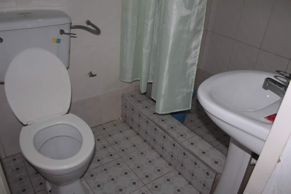 Basic Room, 1 Bedroom | Bathroom | Combined shower/bathtub, spring water bathtub, rainfall showerhead