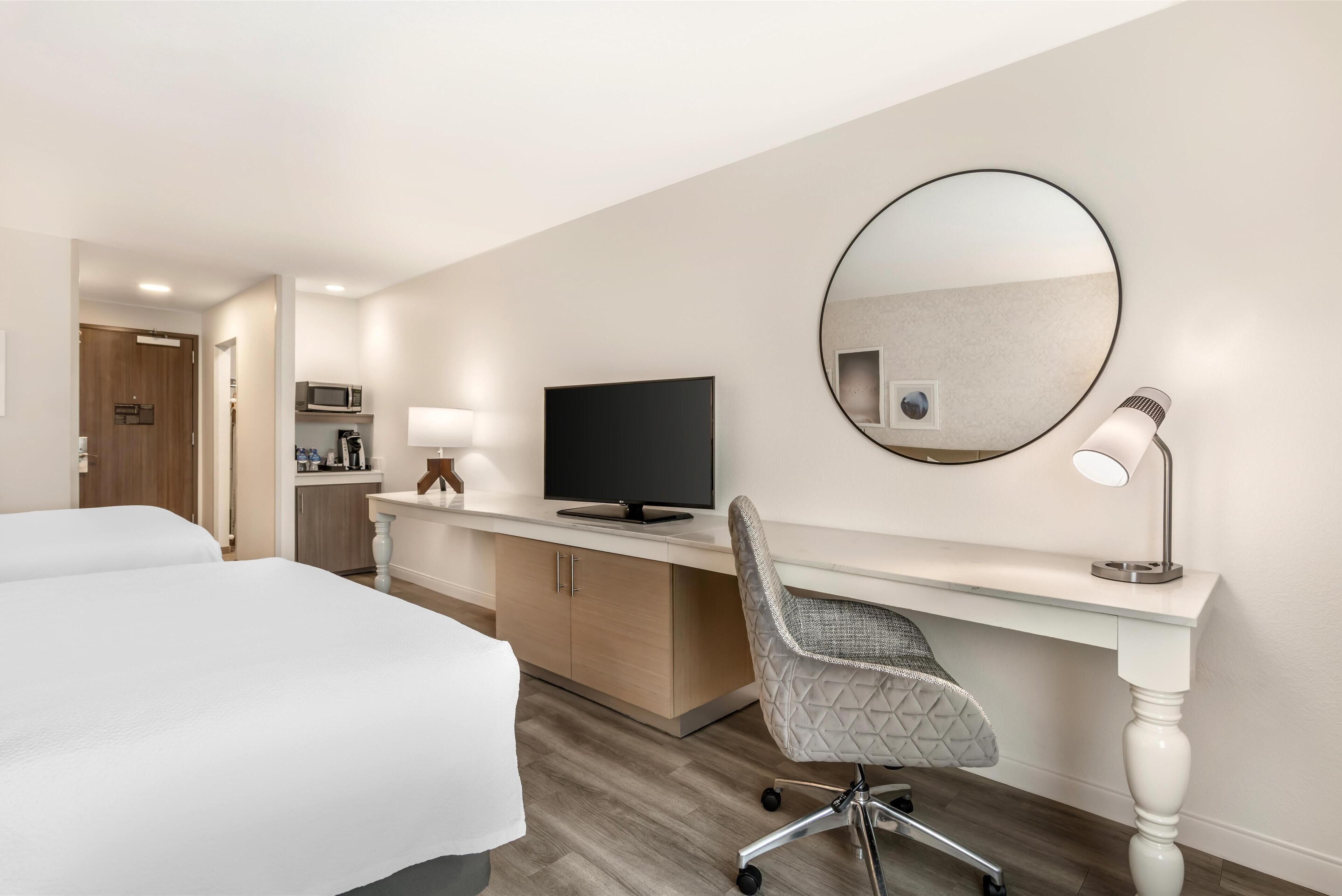 in-room safe, desk, blackout curtains, iron/ironing board