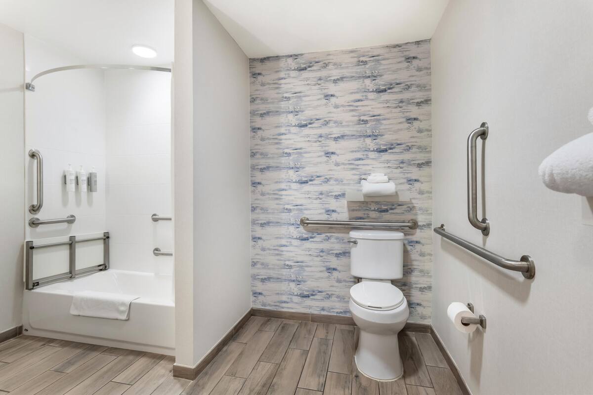 room, 1 king bed, accessible, bathtub | bathroom | free toiletries, bathrobes, towels