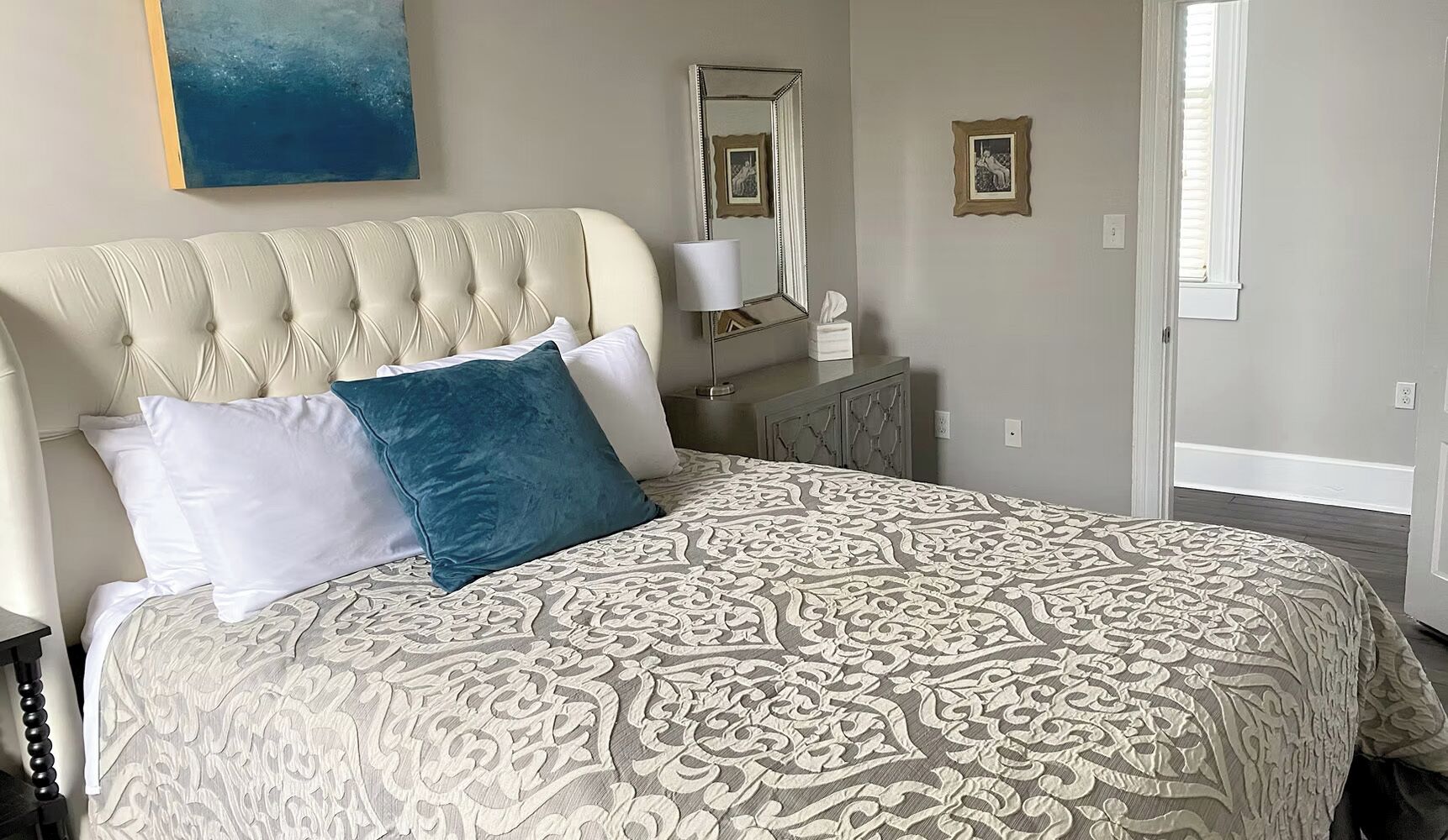 Premium bedding, individually decorated, individually furnished