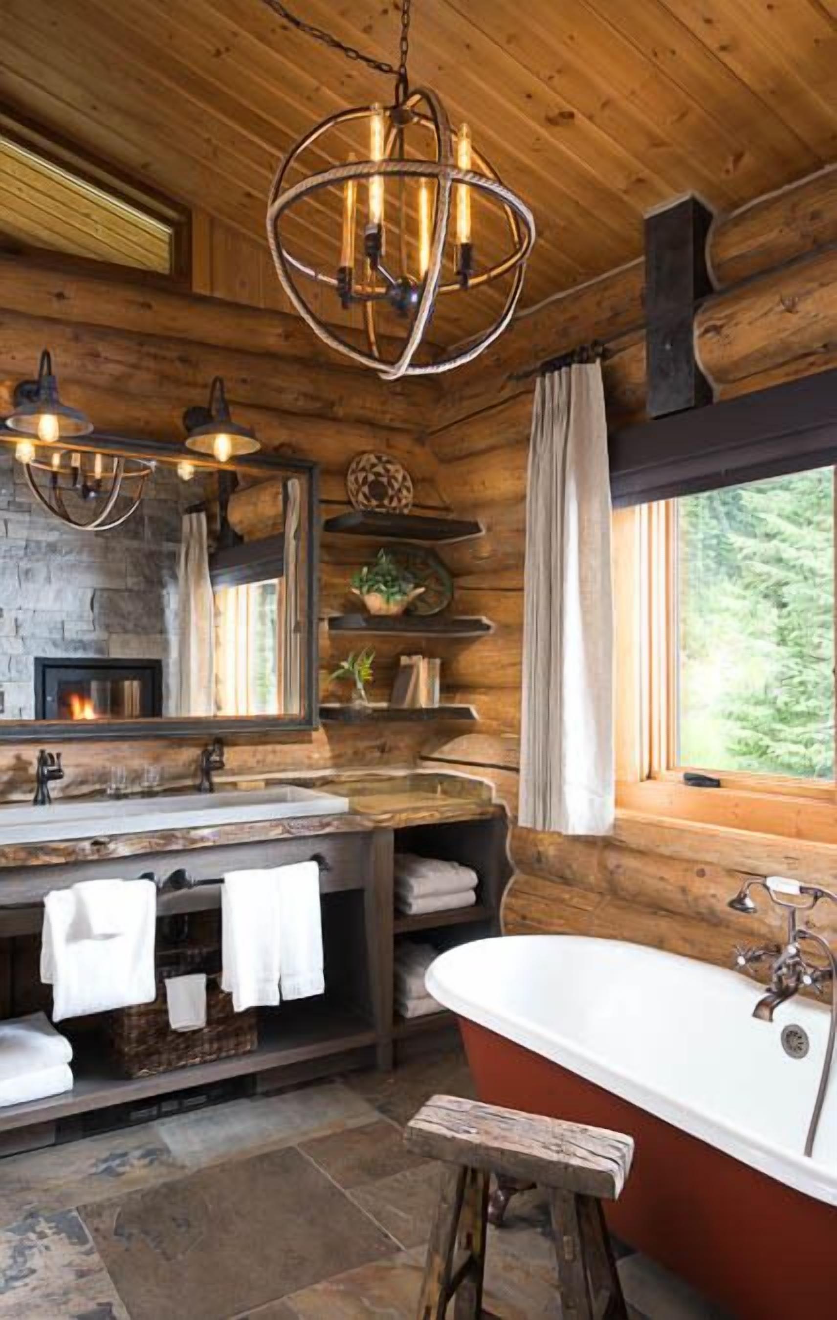 cabin, multiple beds (larkspur) | bathroom | free toiletries, hair dryer, bathrobes, slippers