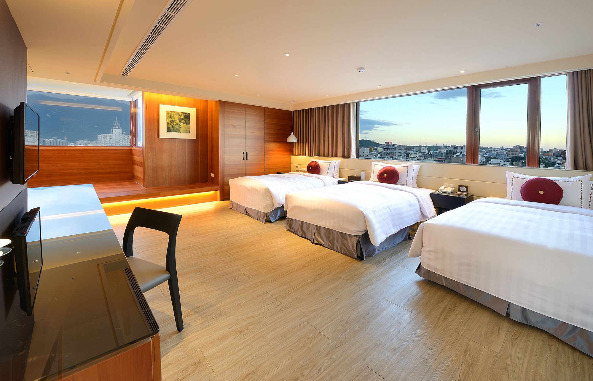 deluxe triple room | premium bedding, in-room safe, desk, blackout curtains