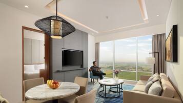 Ropa de cama de alta calidad y minibar