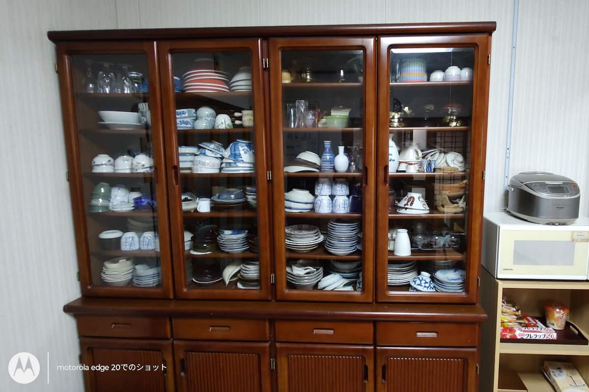 Fridge, microwave, stovetop, rice cooker