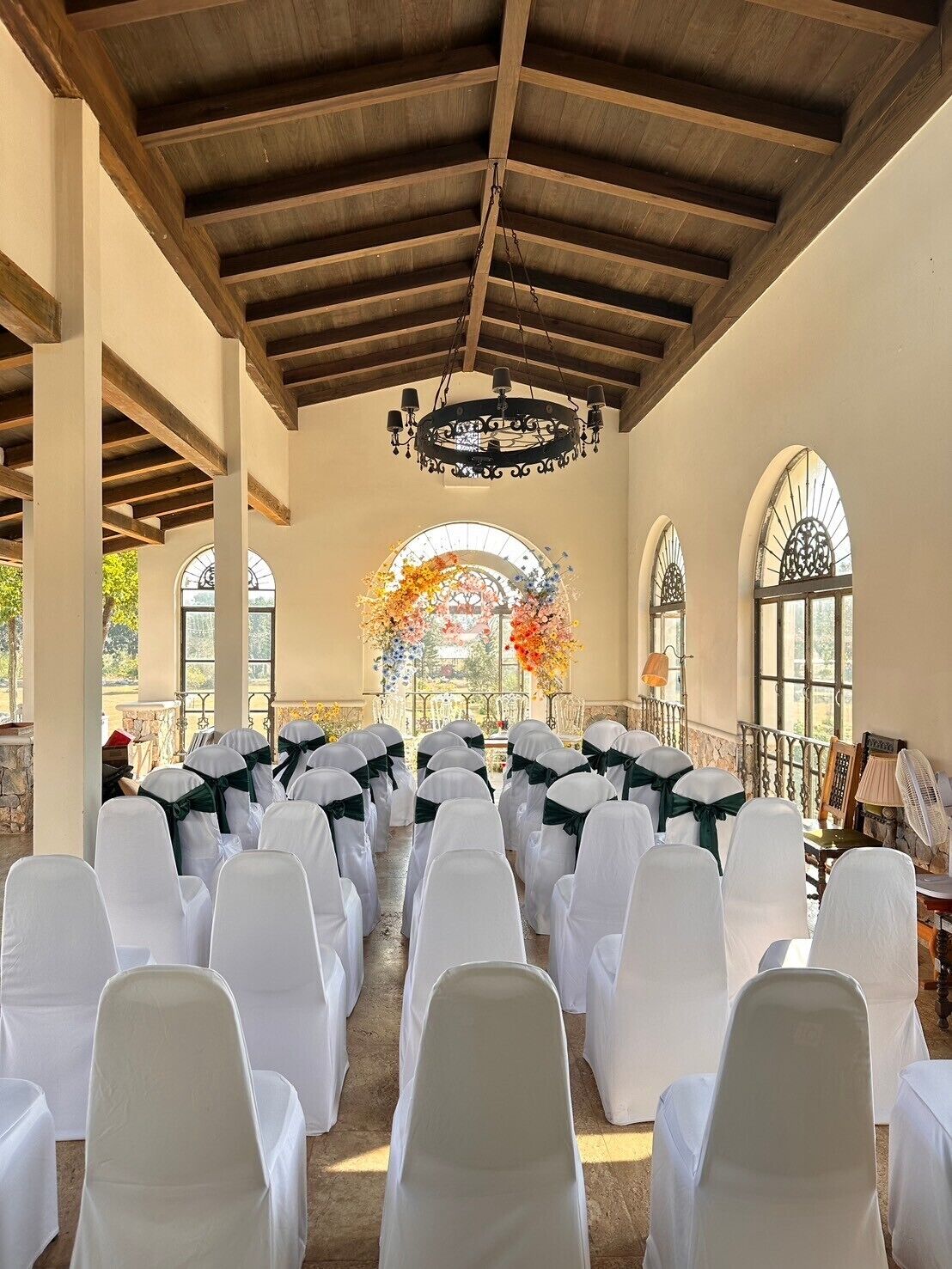 outdoor wedding area