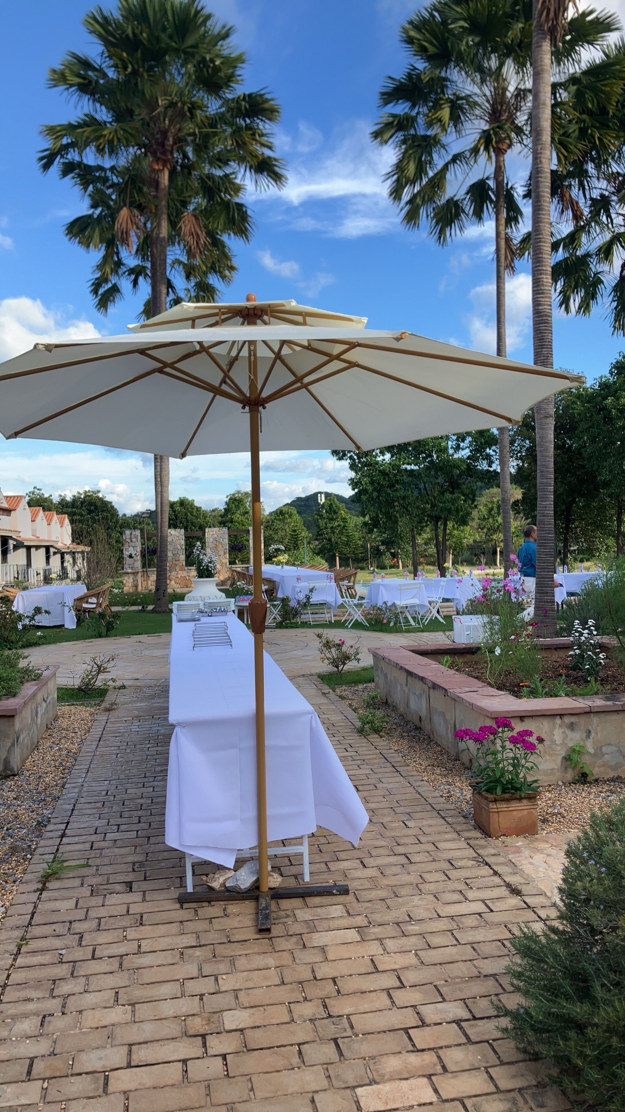 outdoor wedding area