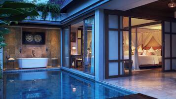 Villa, 2 Bedrooms, Private Pool | Premium bedding, minibar, in-room safe, individually furnished