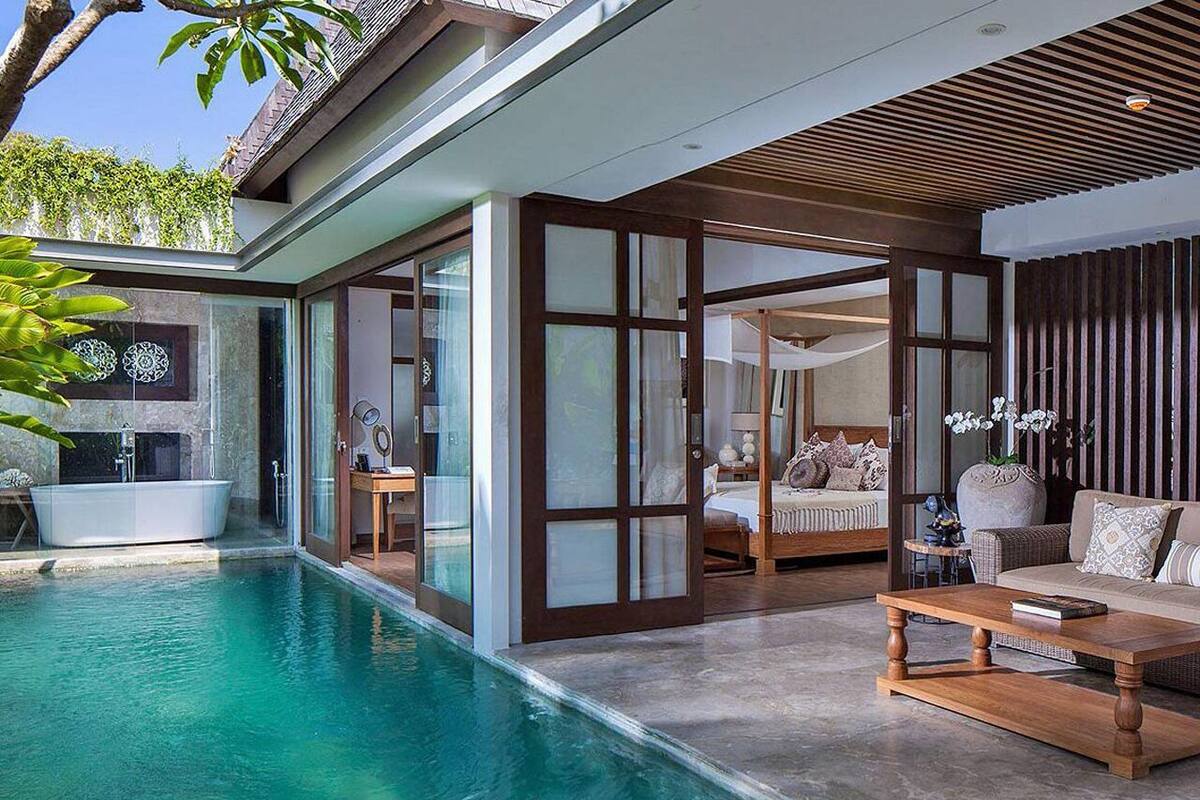 Biệt thự, 1 phòng ngủ, hồ bơi riêng | Bộ đồ giường cao cấp, minibar, két bảo mật tại phòng, bàn 