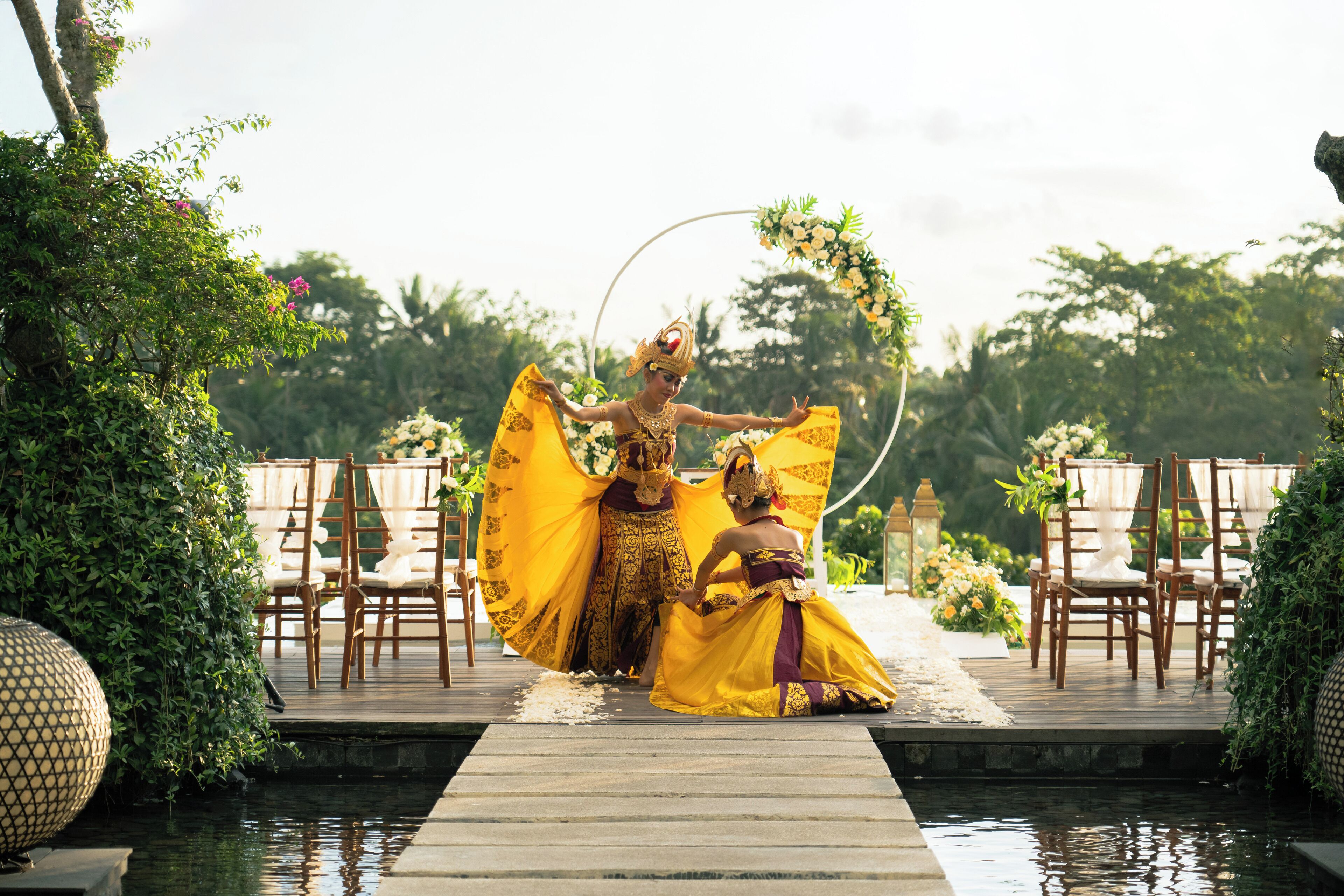 Outdoor wedding area