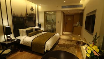 Egyptian cotton sheets, premium bedding, down duvets, memory-foam beds