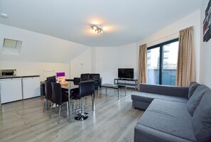 Comfort Apartment, 2 Bedrooms, Terrace | Living area | Flat-screen TV