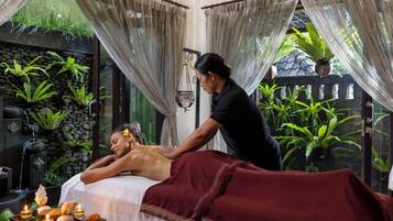 Hot tub, body treatments, aromatherapy, hot stone massages