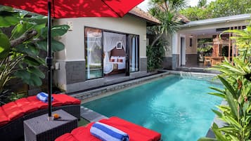 Villa, 2 habitaciones, piscina privada | Vistas del balcón