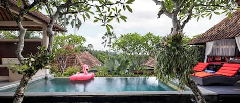 Villa, 3 Bedrooms, Private Pool | Living area | LED TV, toys, books