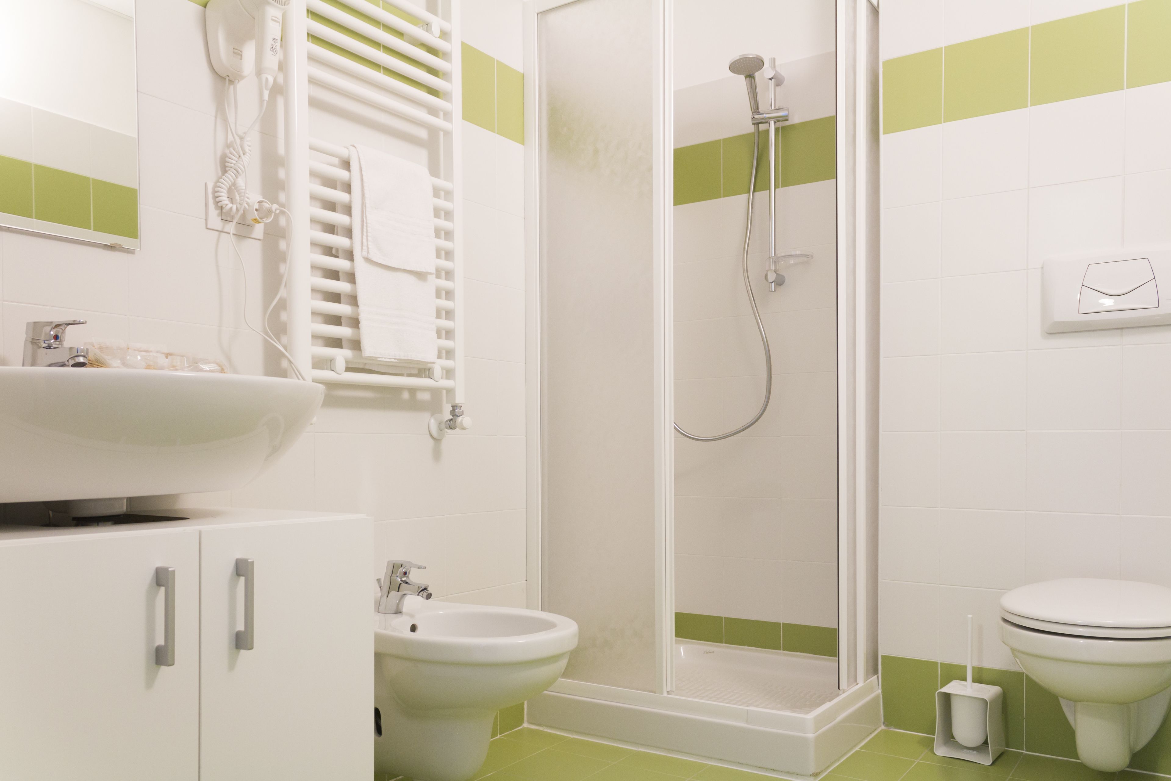 double or twin room | bathroom | shower, free toiletries, hair dryer, bidet