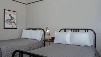 Private Room w/2Full Beds & Private Ensuite Bathroom | Blackout drapes, iron/ironing board, free WiFi, bed sheets
