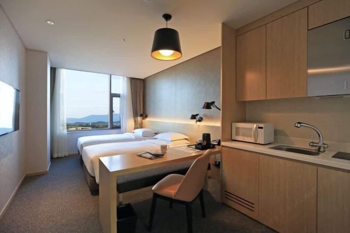 1 chambre, literie de qualité supérieure, couette en duvet d'oie