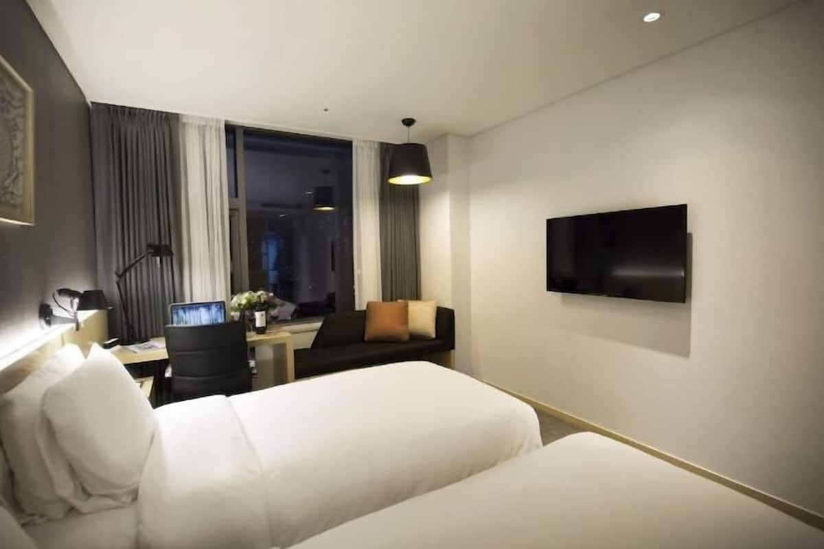 1 chambre, literie de qualité supérieure, couette en duvet d'oie