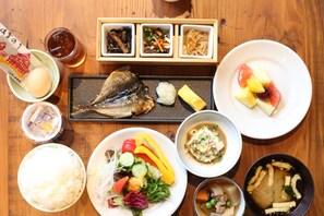 Savor a meal featuring a mix of Asian cuisine with fresh ingredients and traditional presentation.