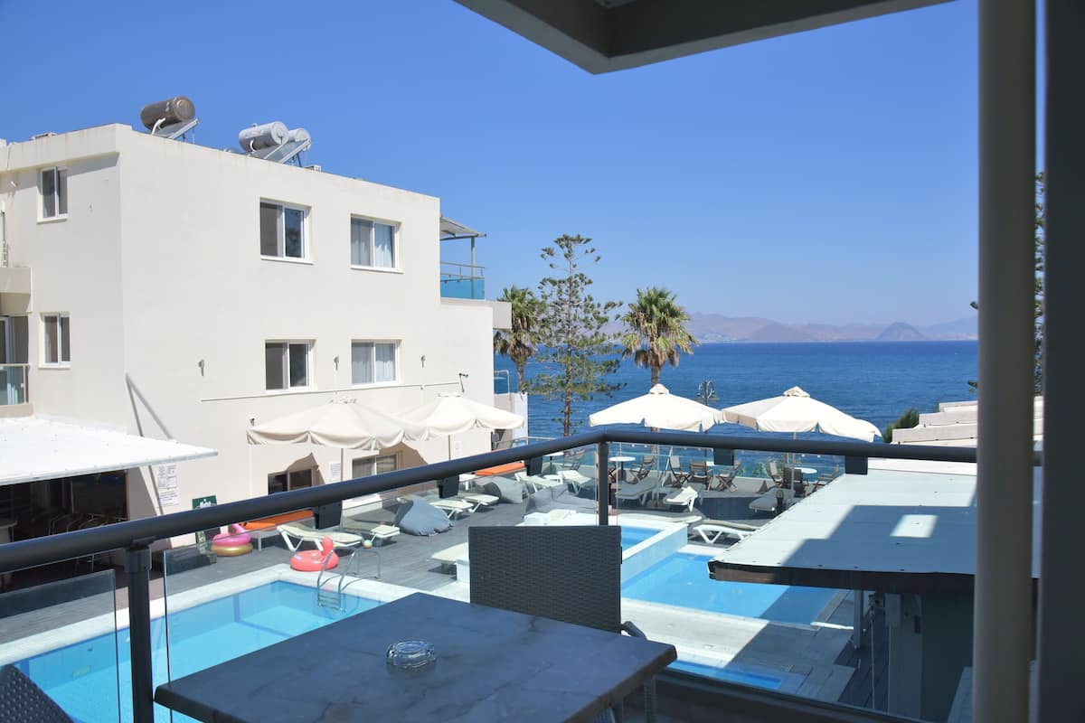 Panoramic Apartment, Pool View, Sea Facing | Balcony view