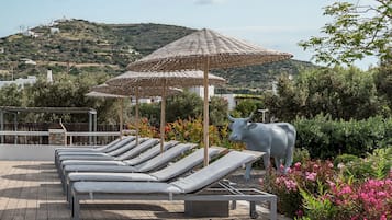 On the beach, beach towels