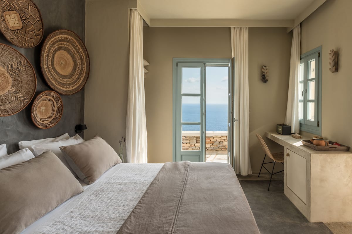 Double Room, Sea View (Cassiopeia) | 1 bedroom, hypo-allergenic bedding, minibar, in-room safe