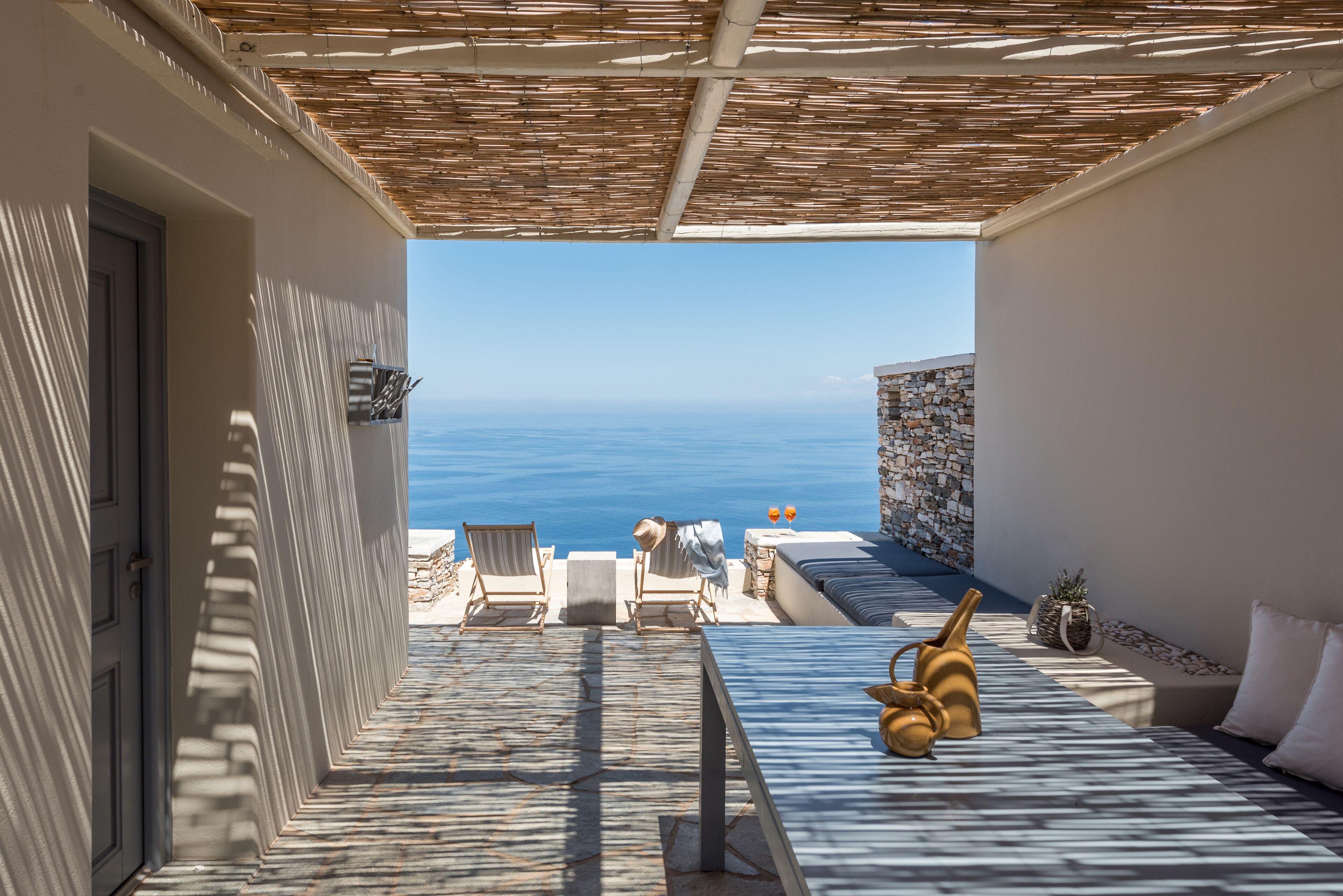 Habitación doble, vista al mar (Perseus ) | Terraza o patio