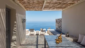 Habitación doble, vista al mar (Perseus ) | Terraza o patio