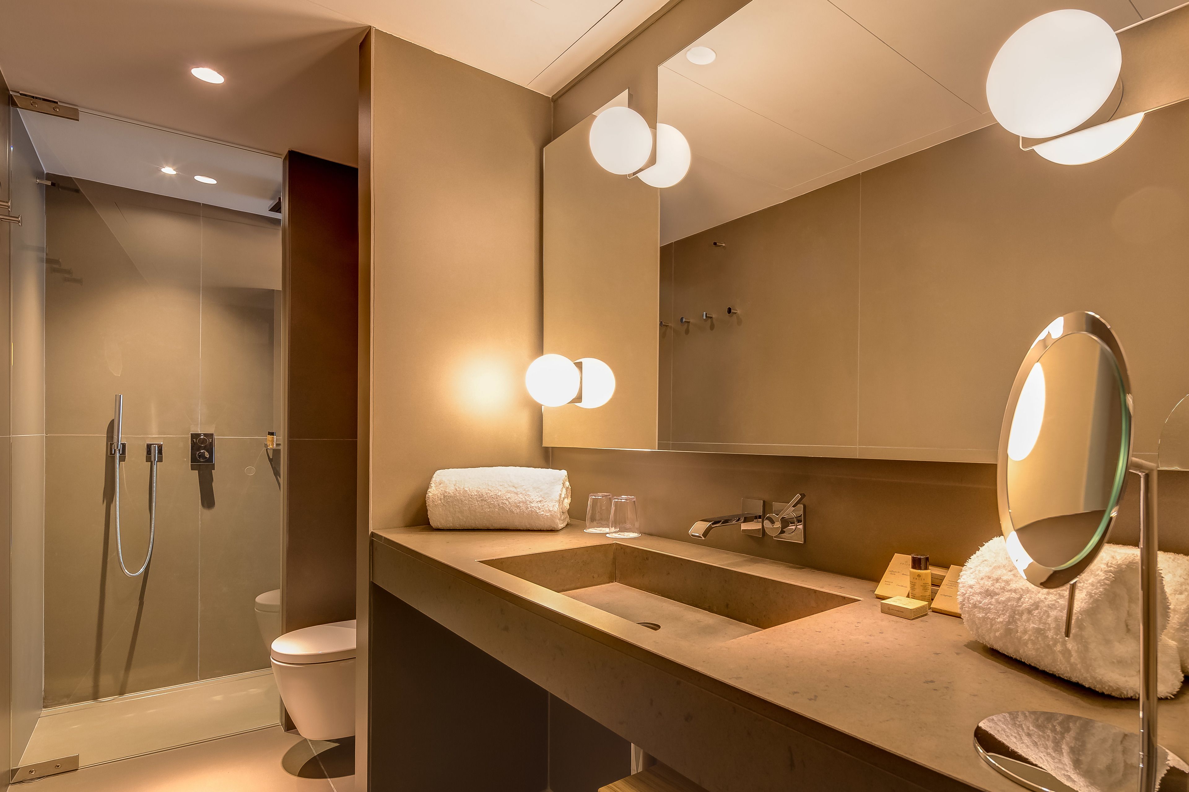 double room | bathroom | eco-friendly toiletries, hair dryer, bathrobes, slippers
