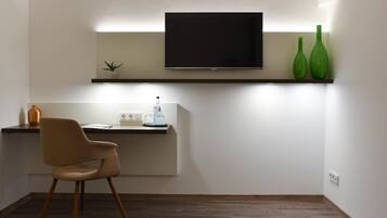Desk, blackout drapes, soundproofing, cribs/infant beds