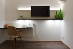 Desk, blackout drapes, soundproofing, cribs/infant beds