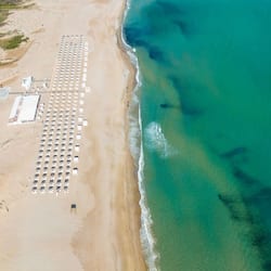 Private beach, sun-loungers, beach umbrellas