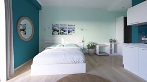 Estúdio luxo, suíte (Hydrangea Flat) | 1 quarto, individualmente mobiliados, quartos à prova de som