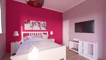 Studio Deluxe - eget badrum (Orchid Flat) | 1 sovrum, unika möbler, ljudisolering och strykjärn/strykbräda