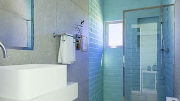 Deluxe Studio, Ensuite (Hydrangea Flat) | Bathroom | Free toiletries, hair dryer, bathrobes, slippers