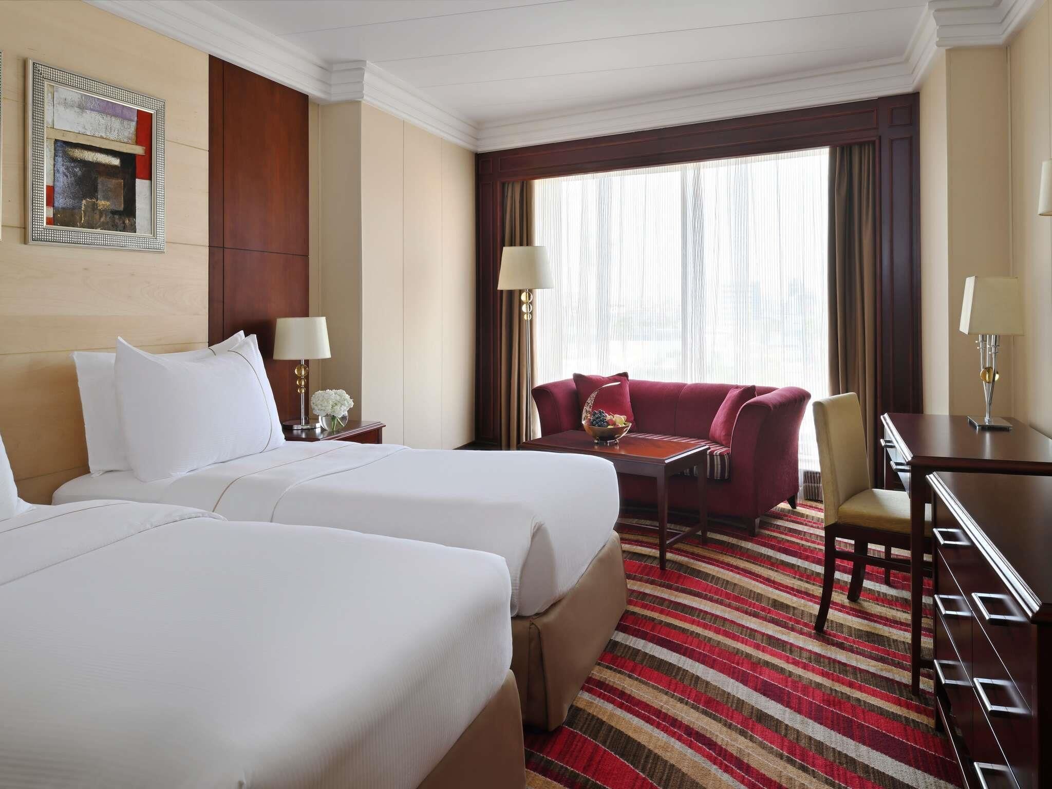 Family Room, 2 Double Beds, Connecting Rooms | In-room safe, desk, laptop workspace, blackout curtains