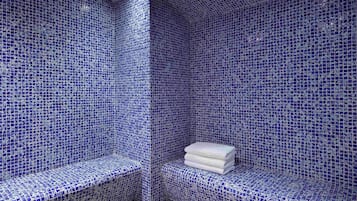 Sauna, hot tub, steam room, massages