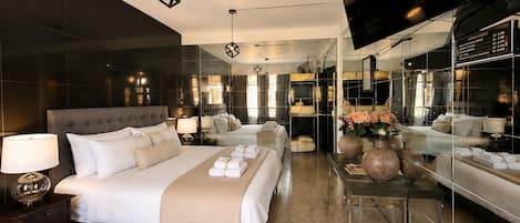 Habitación doble Deluxe, 1 cama King size, baño en la habitación | Wifi gratis y ropa de cama